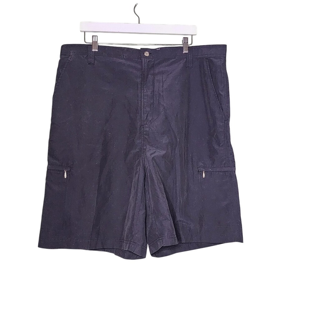 Reebok Cargo Shorts Athletic Casual Vacation Black Pockets Golf Sports Preppy 42